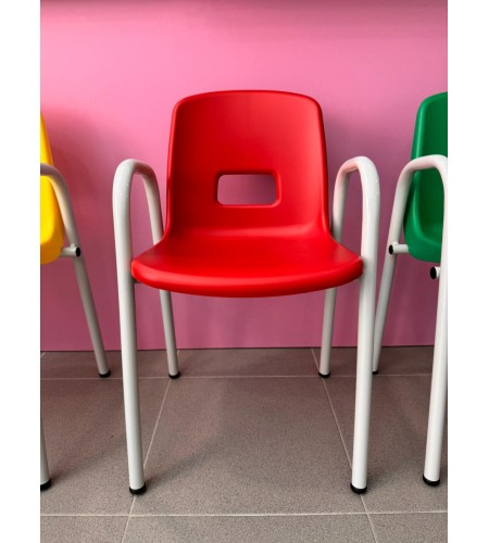 Cadeira Pré-Escolar com Braços - Vermelho